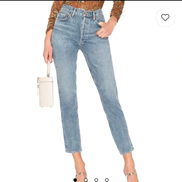 Agolde Remy High Rise Jeans Straight Luxury Denim - Picture 3 of 10